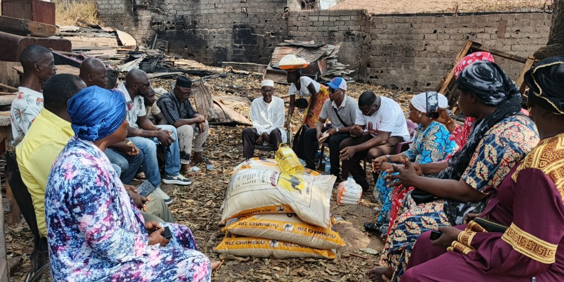 Sangoyah : des familles sinistrées soutenues par un geste humanitaire
