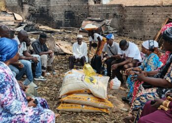 Sangoyah : des familles sinistrées soutenues par un geste humanitaire