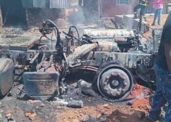 Drame sur l’axe Mamou-Timbo : le chauffeur d’un camion-citerne meurt calciné